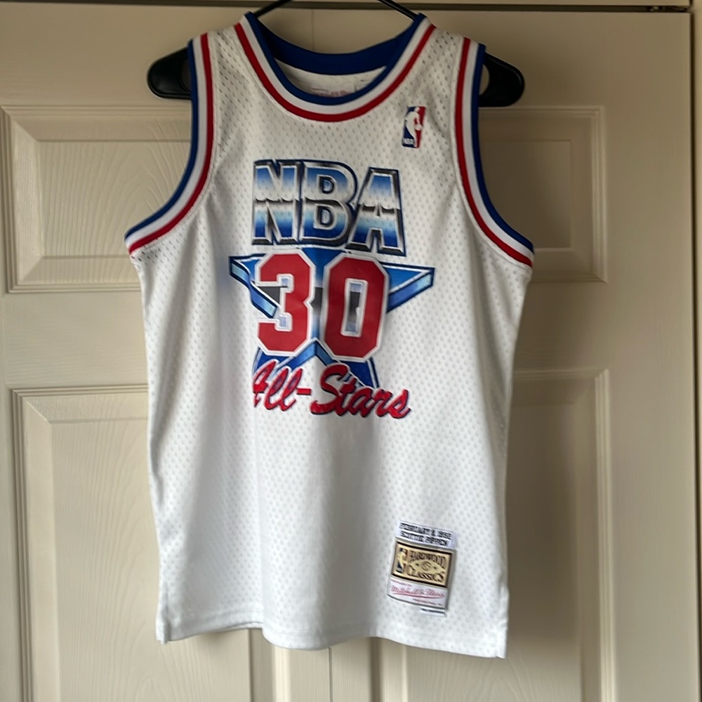 Youth Mitchell and Ness Scottie Pippen white 1992 retro jersey